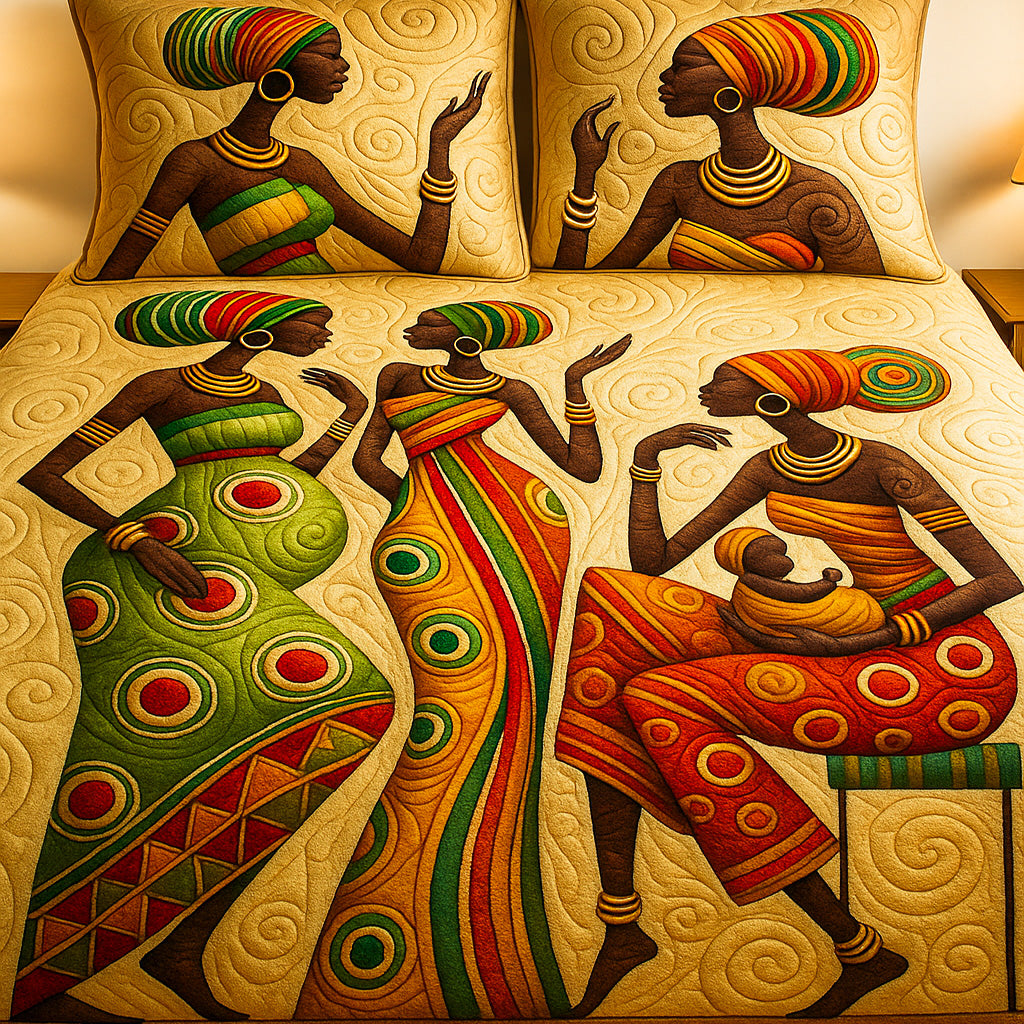 Circle of Life Quilted Bedding Set Duvet Cover Merch Melanin Gifts For Black Women Circle of Life Quilted Bedding Set Duvet Cover Merch Melanin Gifts For Black Women