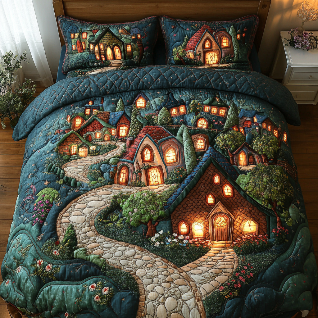 City Life Quilted Bedding Set Duvet Cover Bedspreads Large Family Christmas Gift Ideas