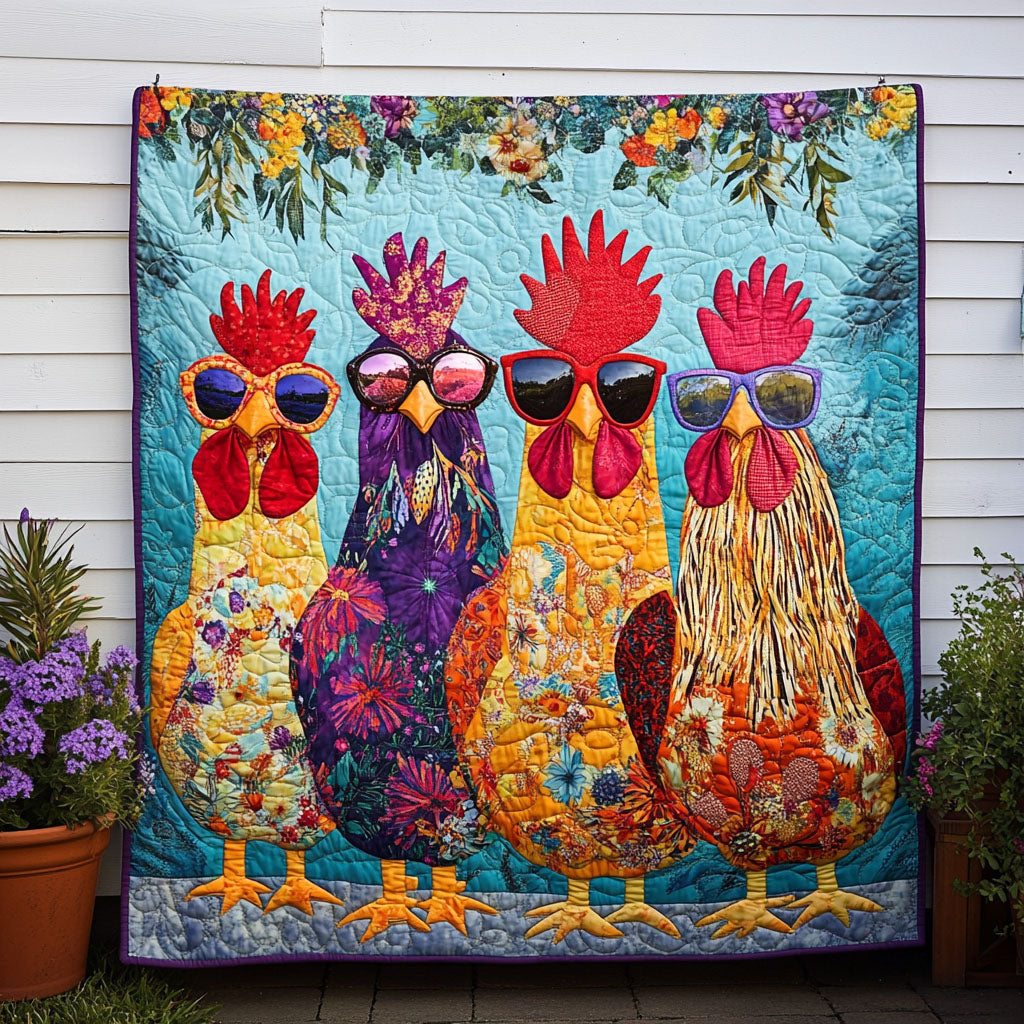 Cluck Couture Quartet Quilted Blanket Sofa Throw Blanket Gifts For People Who Own Chickens Cluck Couture Quartet Quilted Blanket Sofa Throw Blanket Gifts For People Who Own Chickens