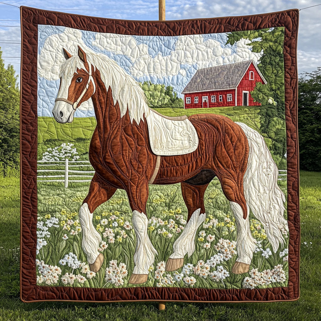 Clydesdale Majesty Quilted Blanket Cute Throw Blanket Cute Horse Gifts Clydesdale Majesty Quilted Blanket Cute Throw Blanket Cute Horse Gifts