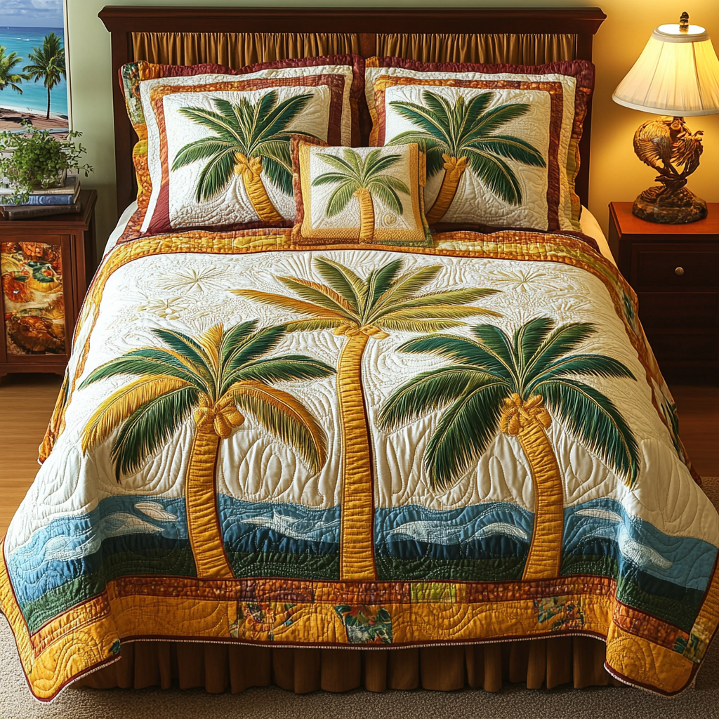 Coastal Calm Quilted Bedding Set Duvet Cover Bed Sheet Set Gifts For Beach Vacation Coastal Calm Quilted Bedding Set Duvet Cover Bed Sheet Set Gifts For Beach Vacation