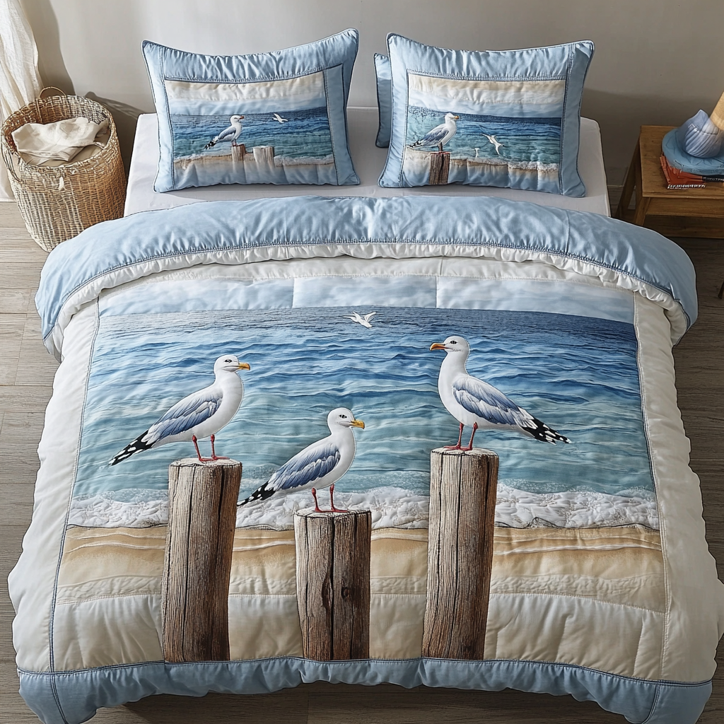 Coastal Flight Quilted Bedding Set Duvet Cover Bedspread Unique Gifts For Beach Lovers Coastal Flight Quilted Bedding Set Duvet Cover Bedspread Unique Gifts For Beach Lovers