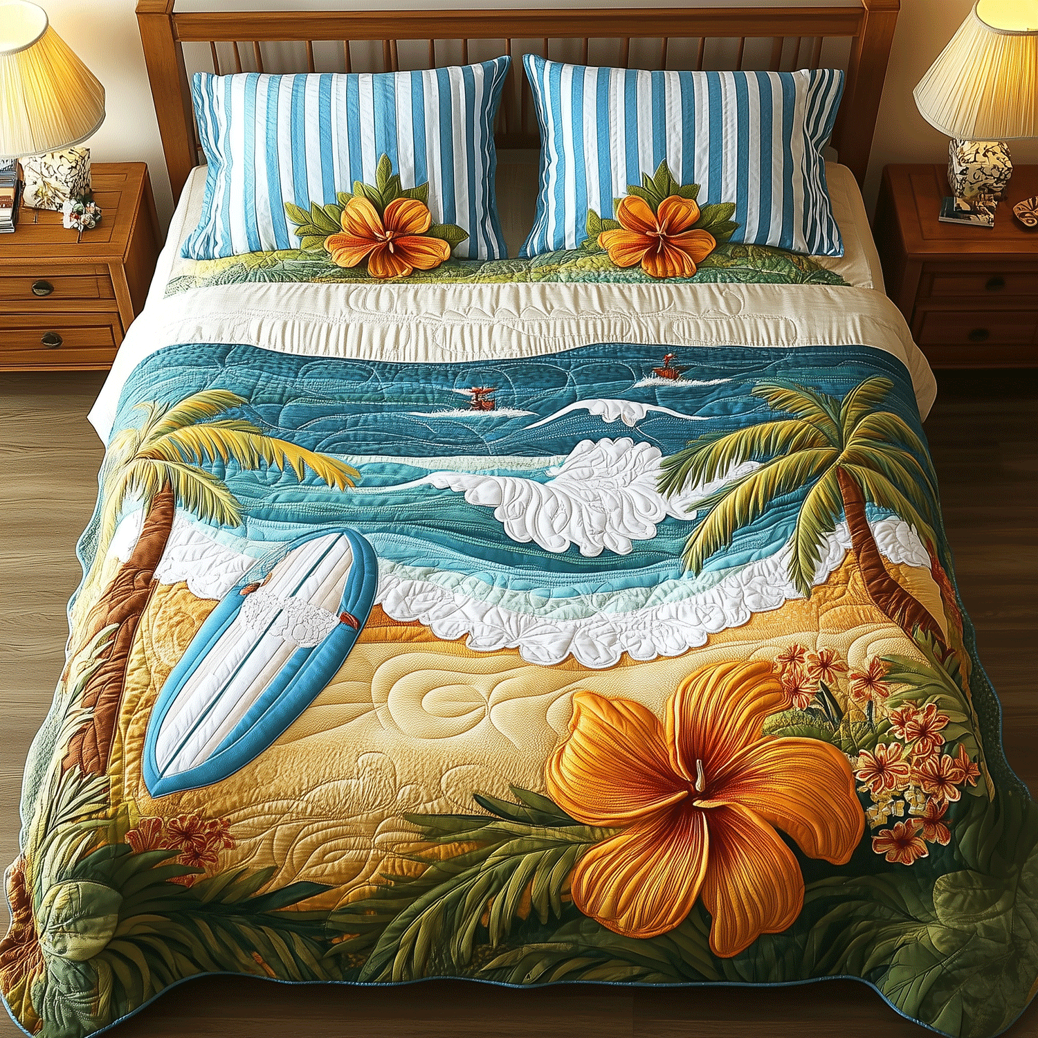 Coastal Ocean Quilted Bedding Set Duvet Cover Bedspread Unique Beach Gifts Coastal Ocean Quilted Bedding Set Duvet Cover Bedspread Unique Beach Gifts