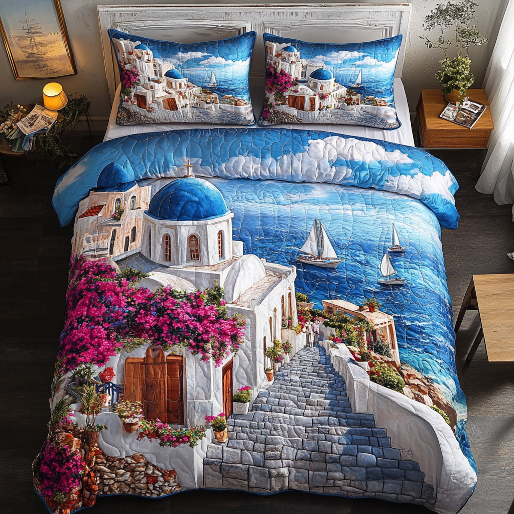 Coastal Vibes Quilted Bedding Set Duvet Cover Merch Family Gift Basket Christmas Coastal Vibes Quilted Bedding Set Duvet Cover Merch Family Gift Basket Christmas