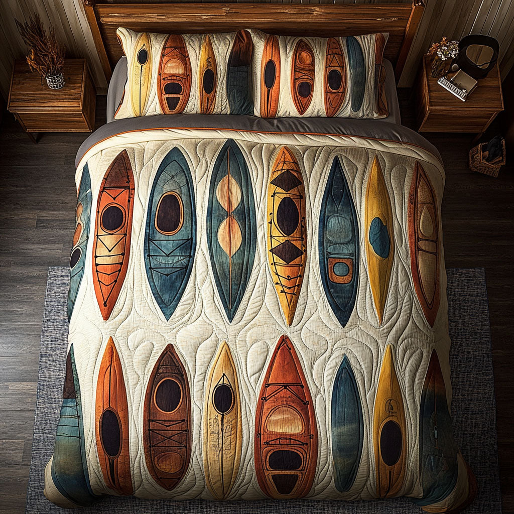 Coastline Drift Quilted Bedding Set Duvet Cover Bedspreads Gifts For People Who Kayak Coastline Drift Quilted Bedding Set Duvet Cover Bedspreads Gifts For People Who Kayak