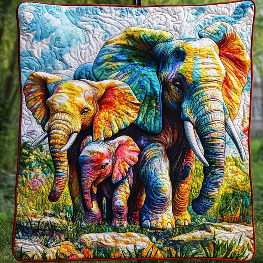 Colorful Bond Quilted Blanket Cute Throw Blanket Elephant Gifts For Him Her Colorful Bond Quilted Blanket Cute Throw Blanket Elephant Gifts For Him Her