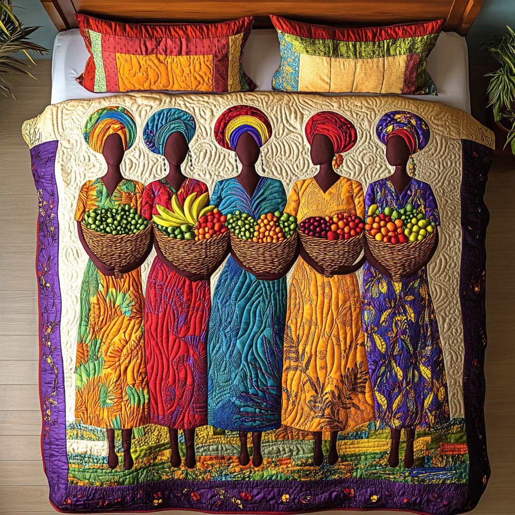 Colorful Harvest Beauty Quilted Bedding Set Duvet Cover Merch Melanin Themed Gifts Colorful Harvest Beauty Quilted Bedding Set Duvet Cover Merch Melanin Themed Gifts