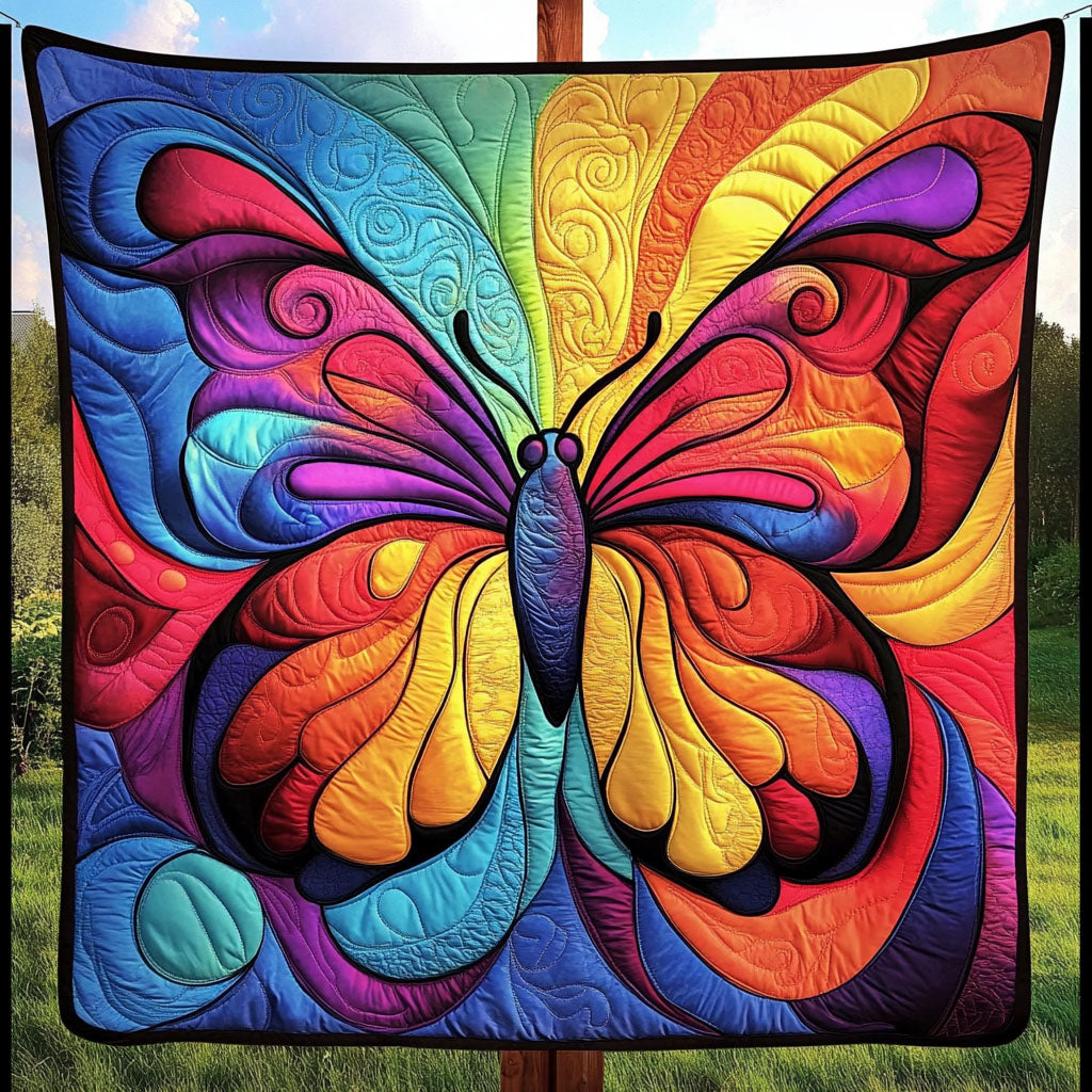 Colorful Wings Quilted Blanket Sofa Throw Blanket Best Butterfly Lover Gifts For Her Colorful Wings Quilted Blanket Sofa Throw Blanket Best Butterfly Lover Gifts For Her