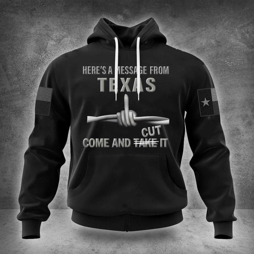 Come And Cut It Razor Wire Shirt Here's A Message From Texas T-Shirt Support Texas Merch Come And Cut It Razor Wire Shirt Here's A Message From Texas T-Shirt Support Texas Merch