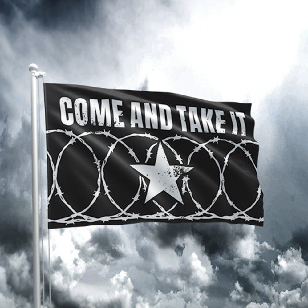 Come And Take It Barbed Wire Flag I Stand With Texas Flag MAGA Merchandise Support Texas Merch Come And Take It Barbed Wire Flag I Stand With Texas Flag MAGA Merchandise Support Texas Merch