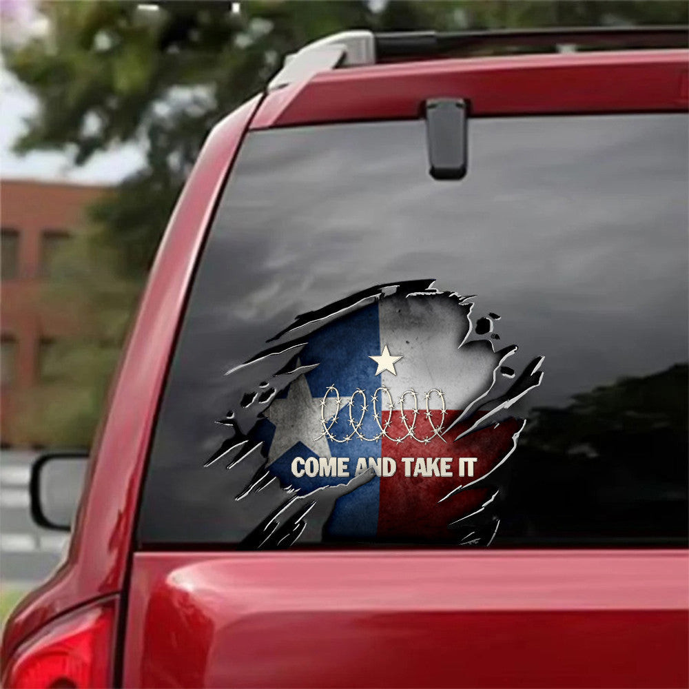 Come And Take It Razor Wire Car Sticker I Stand With Texas Car Decals Come And Take It Razor Wire Car Sticker I Stand With Texas Car Decals