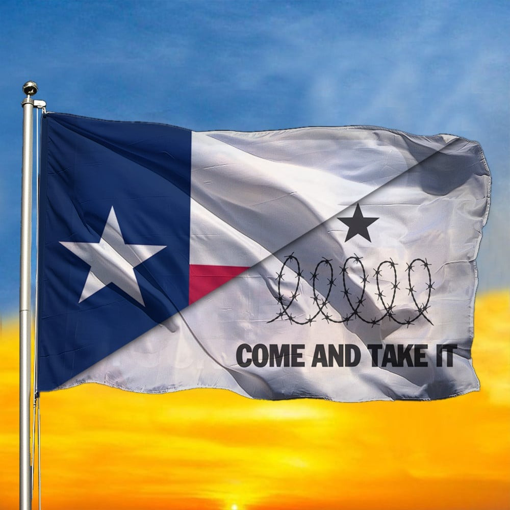 Come And Take It Razor Wire Flag Texas Flag Come And Take It Razor Wire Flag Texas Flag