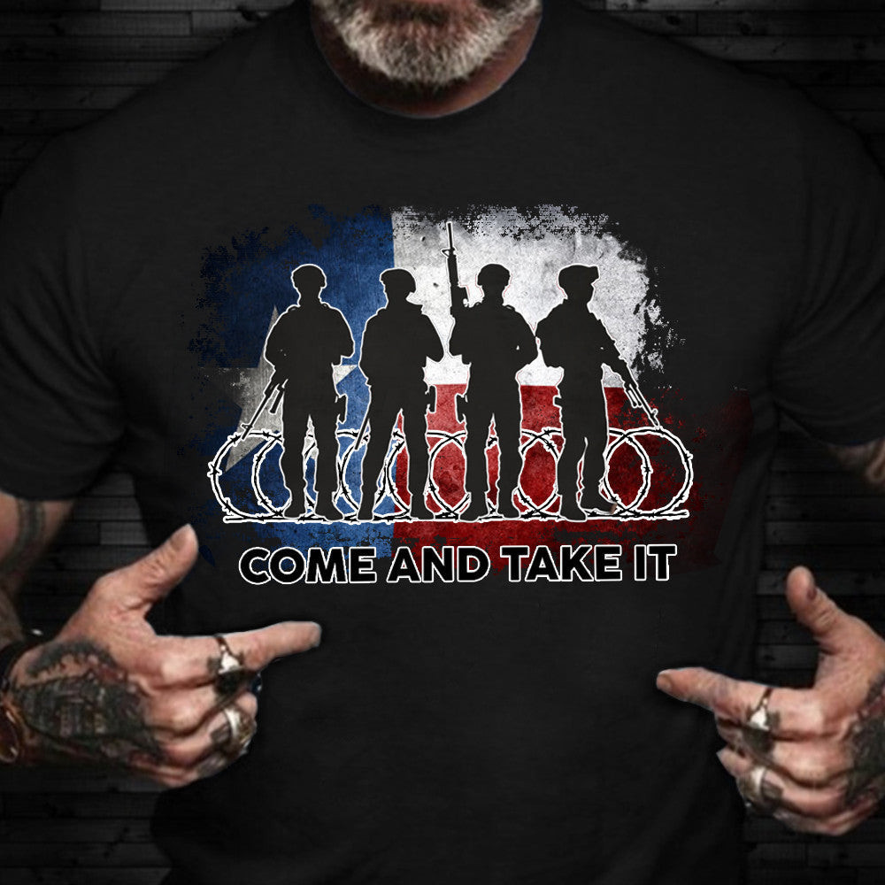 Come And Take It Razor Wire Shirt Texas Soldiers T-Shirt I Stand With Texas Gift Come And Take It Razor Wire Shirt Texas Soldiers T-Shirt I Stand With Texas Gift