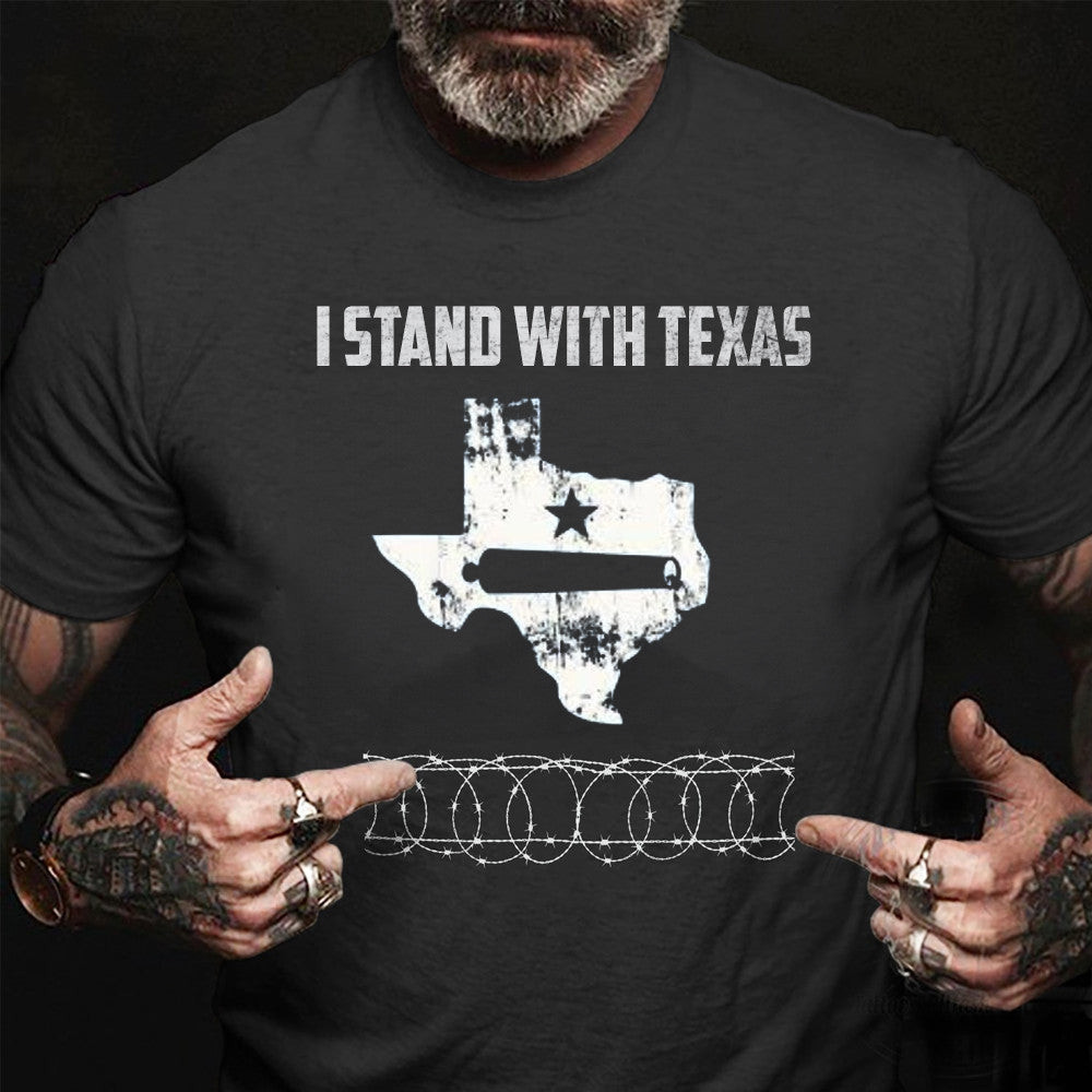 Come And Take It Texas Barbed Wire T-Shirt I Stand With Texas Clothing Come And Take It Texas Barbed Wire T-Shirt I Stand With Texas Clothing