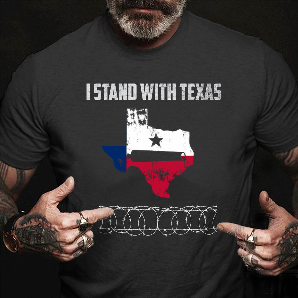 Come And Take It Texas Barbed Wire T-Shirt I Stand With Texas Clothing Come And Take It Texas Barbed Wire T-Shirt I Stand With Texas Clothing