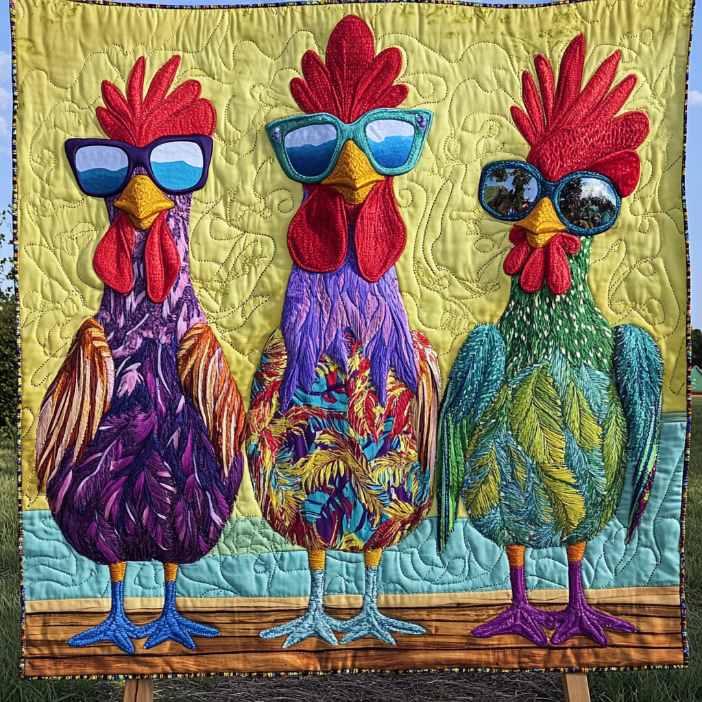 Cool Cluckers Quilted Blanket Nice Throw Blanket Chicken Related Gifts Cool Cluckers Quilted Blanket Nice Throw Blanket Chicken Related Gifts