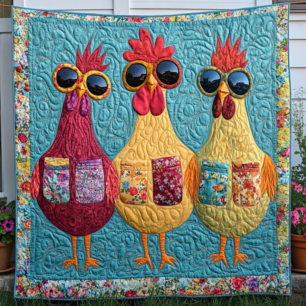 Cool Coop Trio Quilted Blanket Sofa Throw Blanket Gifts For People Who Love Chickens Cool Coop Trio Quilted Blanket Sofa Throw Blanket Gifts For People Who Love Chickens