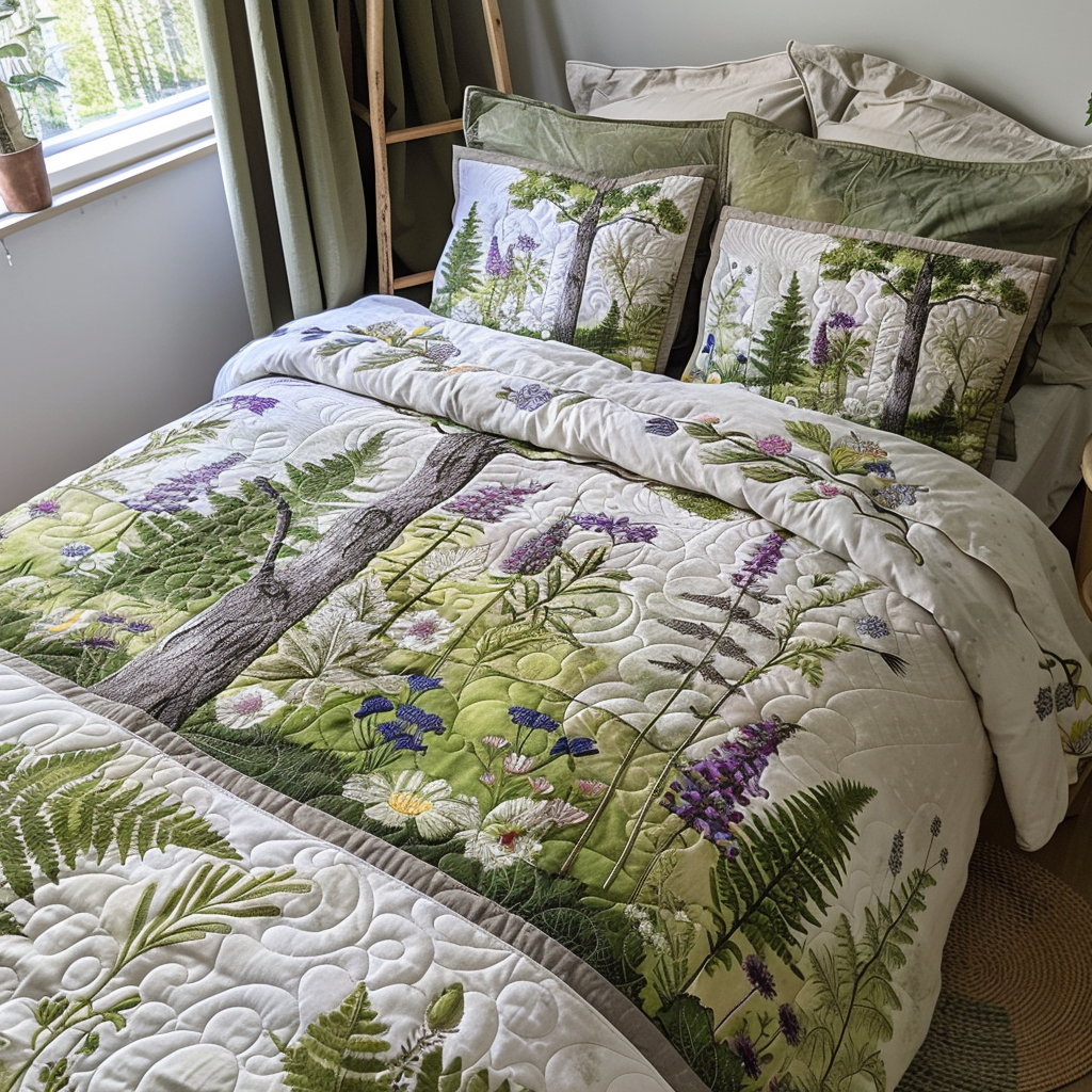 Cottage Foliage Quilted Bedding Set Duvet Cover Bedspreads Christmas Presents For Relatives Cottage Foliage Quilted Bedding Set Duvet Cover Bedspreads Christmas Presents For Relatives