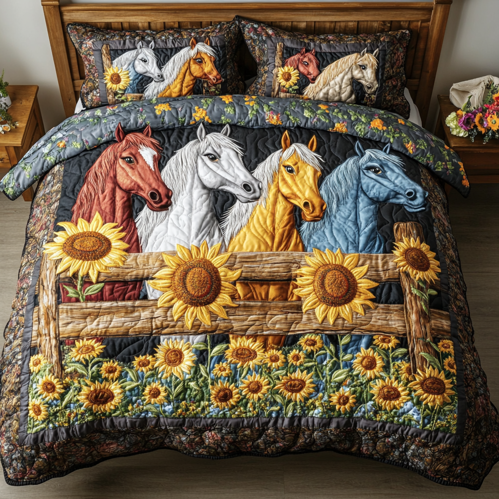 Country Canter Quilted Bedding Set Duvet Cover Merch Best Presents For Horse Lovers Country Canter Quilted Bedding Set Duvet Cover Merch Best Presents For Horse Lovers