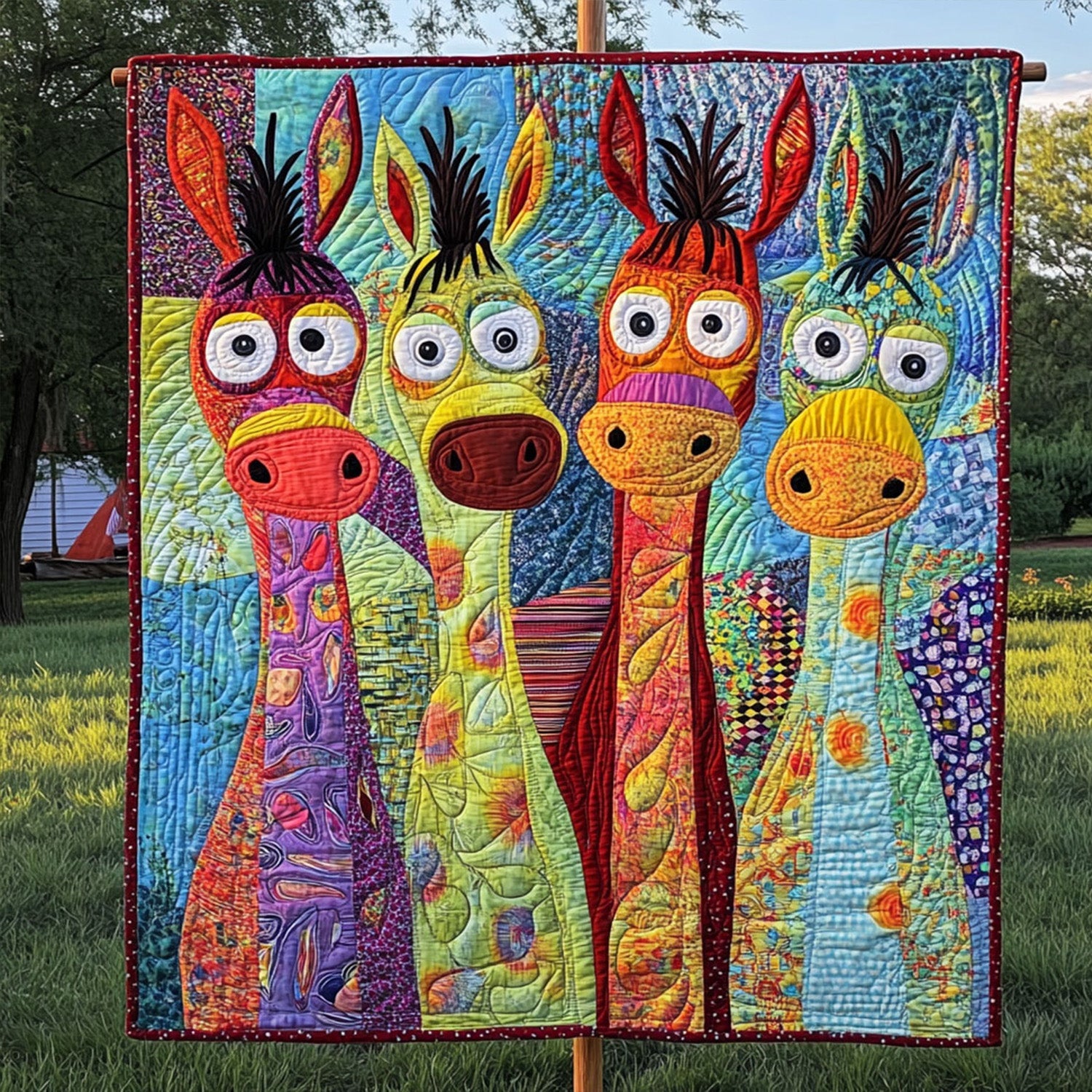 Country Charm Crew Quilted Blanket Cute Colorful Blanket Christmas Gifts For Donkey Lovers Country Charm Crew Quilted Blanket Cute Colorful Blanket Christmas Gifts For Donkey Lovers