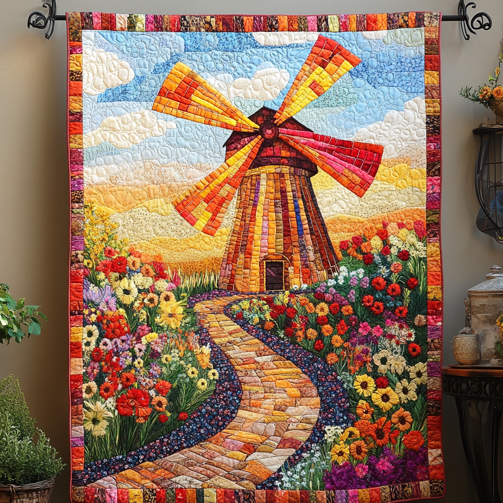 Countryside Calm Quilted Blanket Cute Colorful Blanket Christmas Gifts For Your Wife Countryside Calm Quilted Blanket Cute Colorful Blanket Christmas Gifts For Your Wife