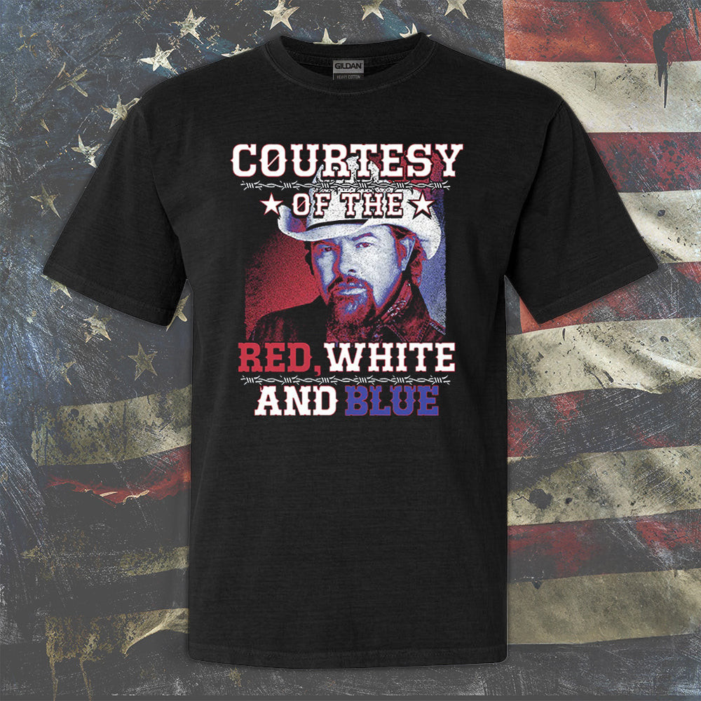 Courtesy Of The Red White Blue Shirt Come And Take It Razor Wire T-Shirt Support Texas Clothing