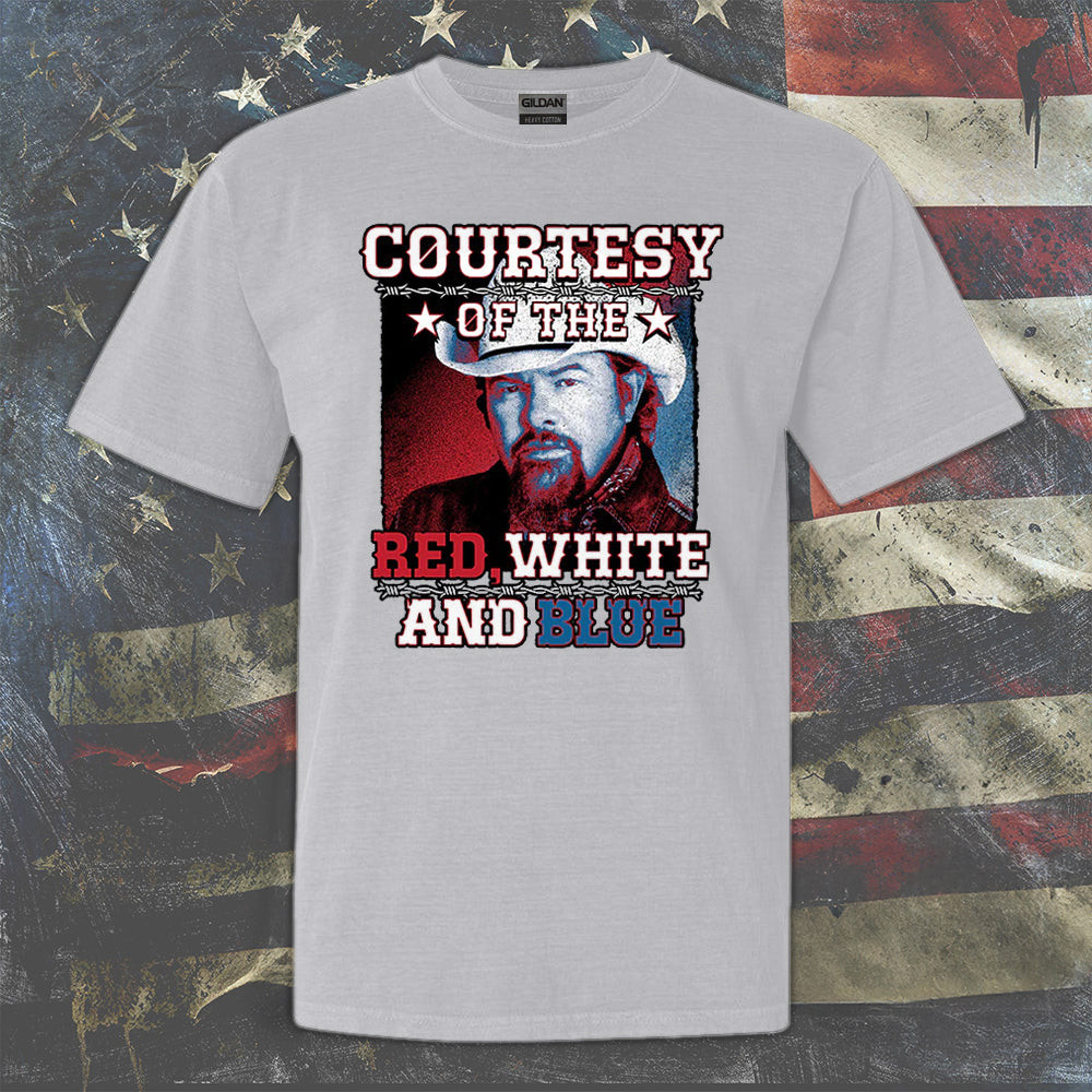 Courtesy Of The Red White Blue Shirt Come And Take It Razor Wire T-Shirt Support Texas Clothing
