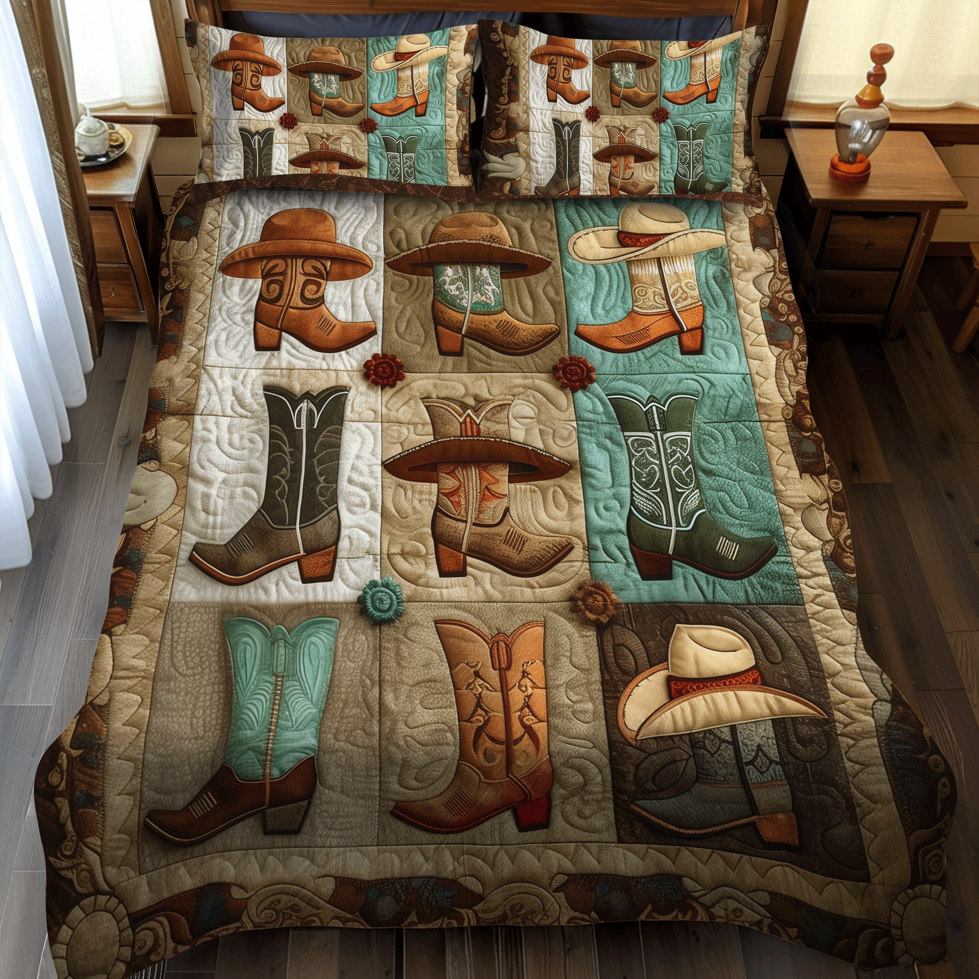 Cowboy Boot Chronicles Quilted Bedding Set Duvet Cover Bedspread Cowboy Cowgirl Gifts Western Cowboy Boot Chronicles Quilted Bedding Set Duvet Cover Bedspread Cowboy Cowgirl Gifts Western