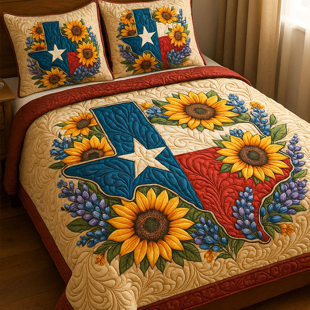 Cowboy State Quilted Bedding Set Duvet Cover Bedspread Gifts For Sunflower Lovers Cowboy State Quilted Bedding Set Duvet Cover Bedspread Gifts For Sunflower Lovers