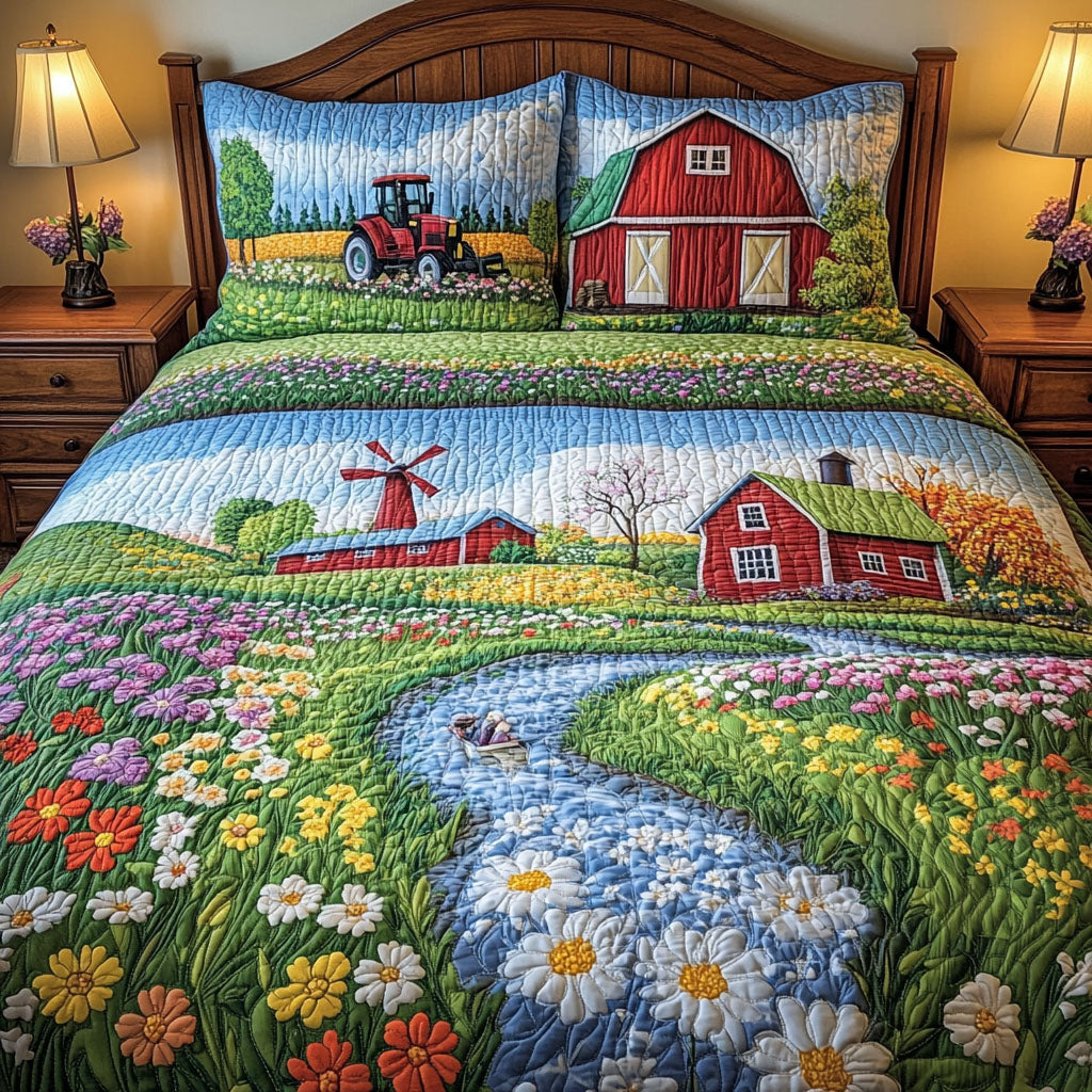 Cozy Farm Life Quilted Bedding Set Duvet Cover Bedspread Tractor Gifts For Adults Cozy Farm Life Quilted Bedding Set Duvet Cover Bedspread Tractor Gifts For Adults