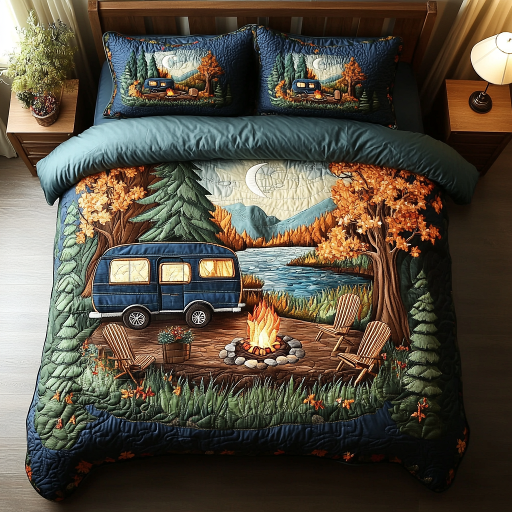 Cozy Tent Quilted Bedding Set Duvet Cover Bed Sheet Set Unique Camping Gifts Cozy Tent Quilted Bedding Set Duvet Cover Bed Sheet Set Unique Camping Gifts