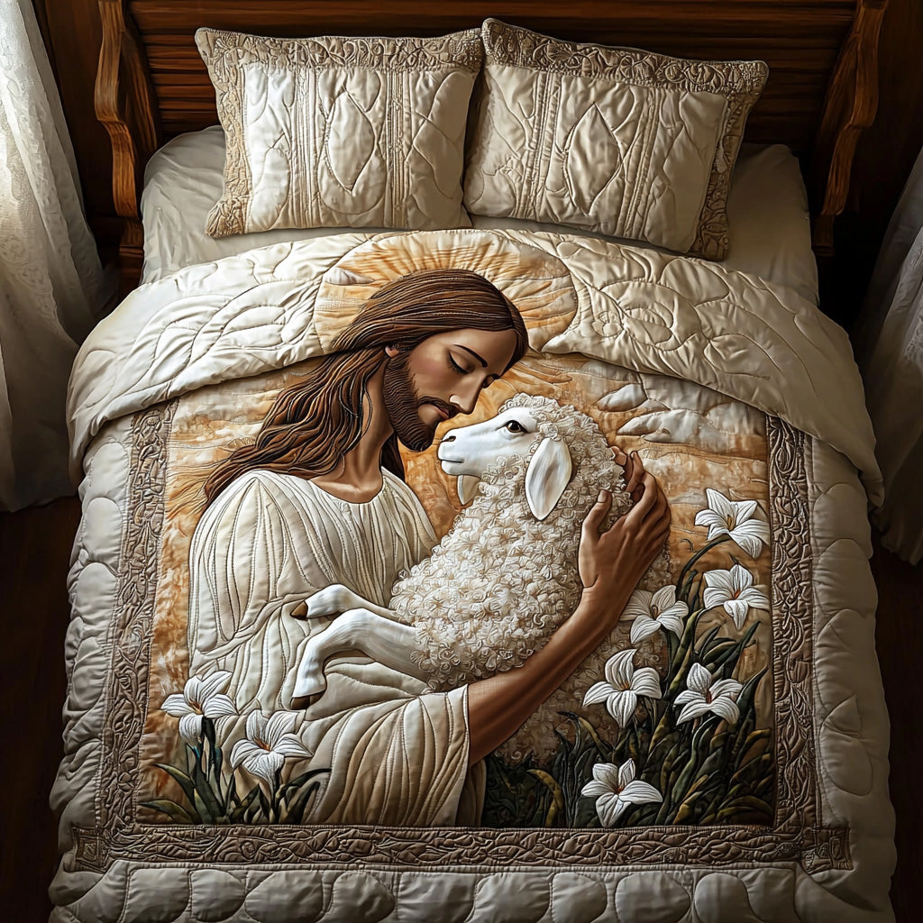 Cradle of Grace Quilted Bedding Set Duvet Cover Bed Sheet Set Christmas Gifts For Christian Couples Cradle of Grace Quilted Bedding Set Duvet Cover Bed Sheet Set Christmas Gifts For Christian Couples