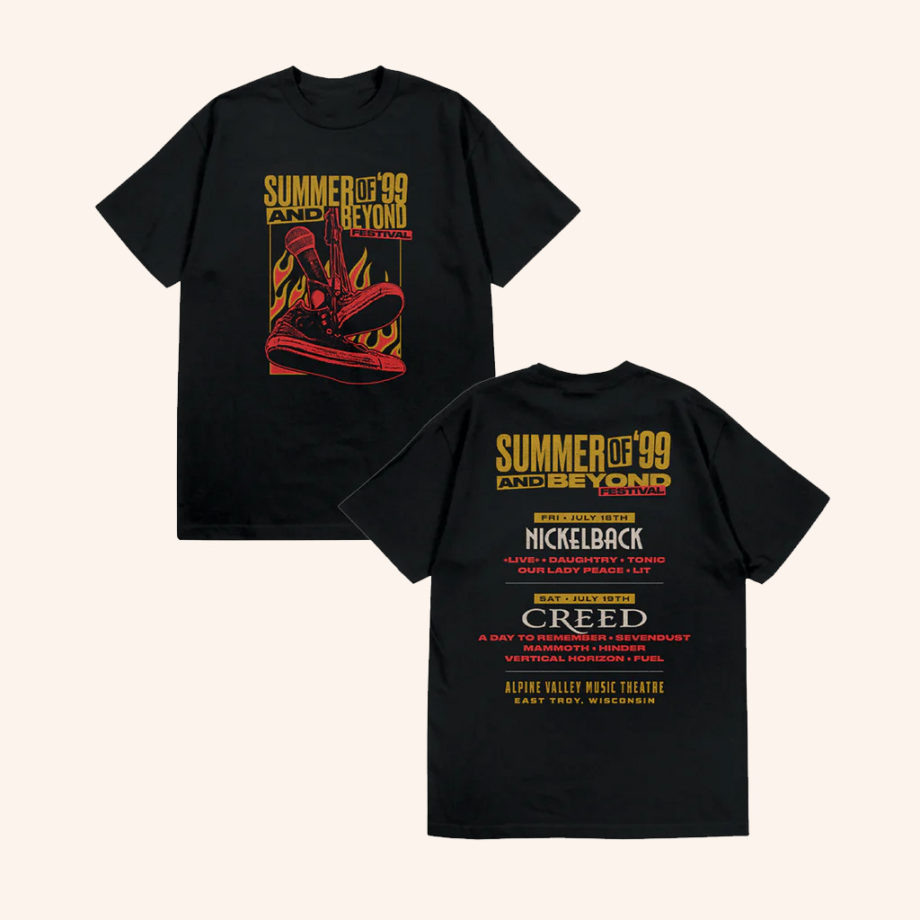 Creed Merch Summer Of 99 And Beyond Festival Sneakers T-Shirt Music Lover Gifts For Him Creed Merch Summer Of 99 And Beyond Festival Sneakers T-Shirt Music Lover Gifts For Him