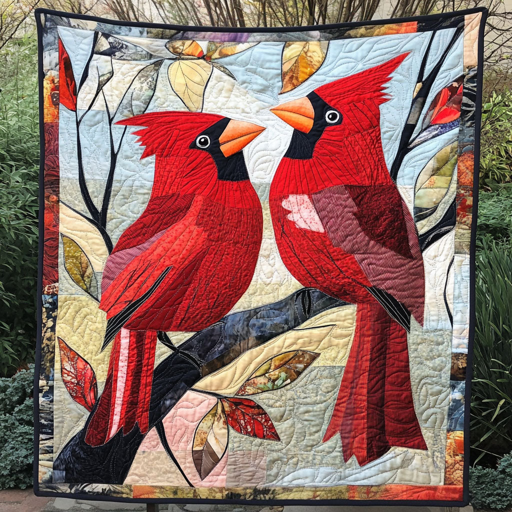 Crimson Duo Quilted Blanket Cute Colorful Blanket Cardinal Christmas Gift Ideas Crimson Duo Quilted Blanket Cute Colorful Blanket Cardinal Christmas Gift Ideas