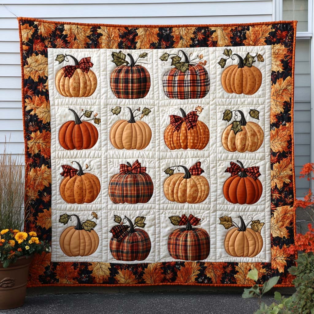 Crisp Pumpkin Air Quilted Blanket Cute Colorful Blanket Cozy Fall Gift Ideas Crisp Pumpkin Air Quilted Blanket Cute Colorful Blanket Cozy Fall Gift Ideas