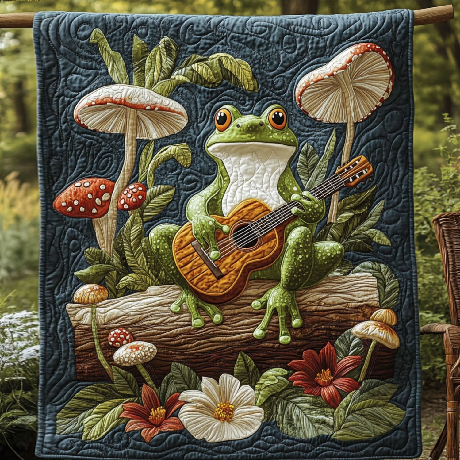 Croak and Roll Quilted Blanket Sofa Throw Blanket Cute Frog Themed Gifts Croak and Roll Quilted Blanket Sofa Throw Blanket Cute Frog Themed Gifts