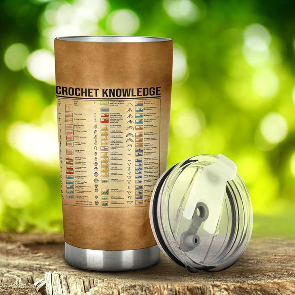 Crochet Knowledge Tumbler Best Stainless Steel Tumbler Gifts For Someone Who Likes To Crochet Crochet Knowledge Tumbler Best Stainless Steel Tumbler Gifts For Someone Who Likes To Crochet