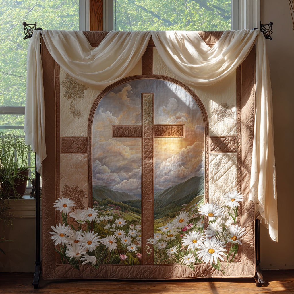 Cross of Glory and Peace Quilted Blanket Nice Throw Blanket Faith Based Mother'S Day Gifts Cross of Glory and Peace Quilted Blanket Nice Throw Blanket Faith Based Mother'S Day Gifts