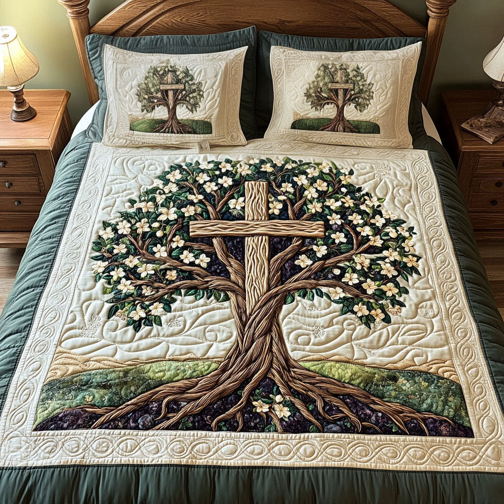Cross of Grace and Truth Quilted Bedding Set Duvet Cover Bed Sheet Set Faith Gifts For Him Cross of Grace and Truth Quilted Bedding Set Duvet Cover Bed Sheet Set Faith Gifts For Him