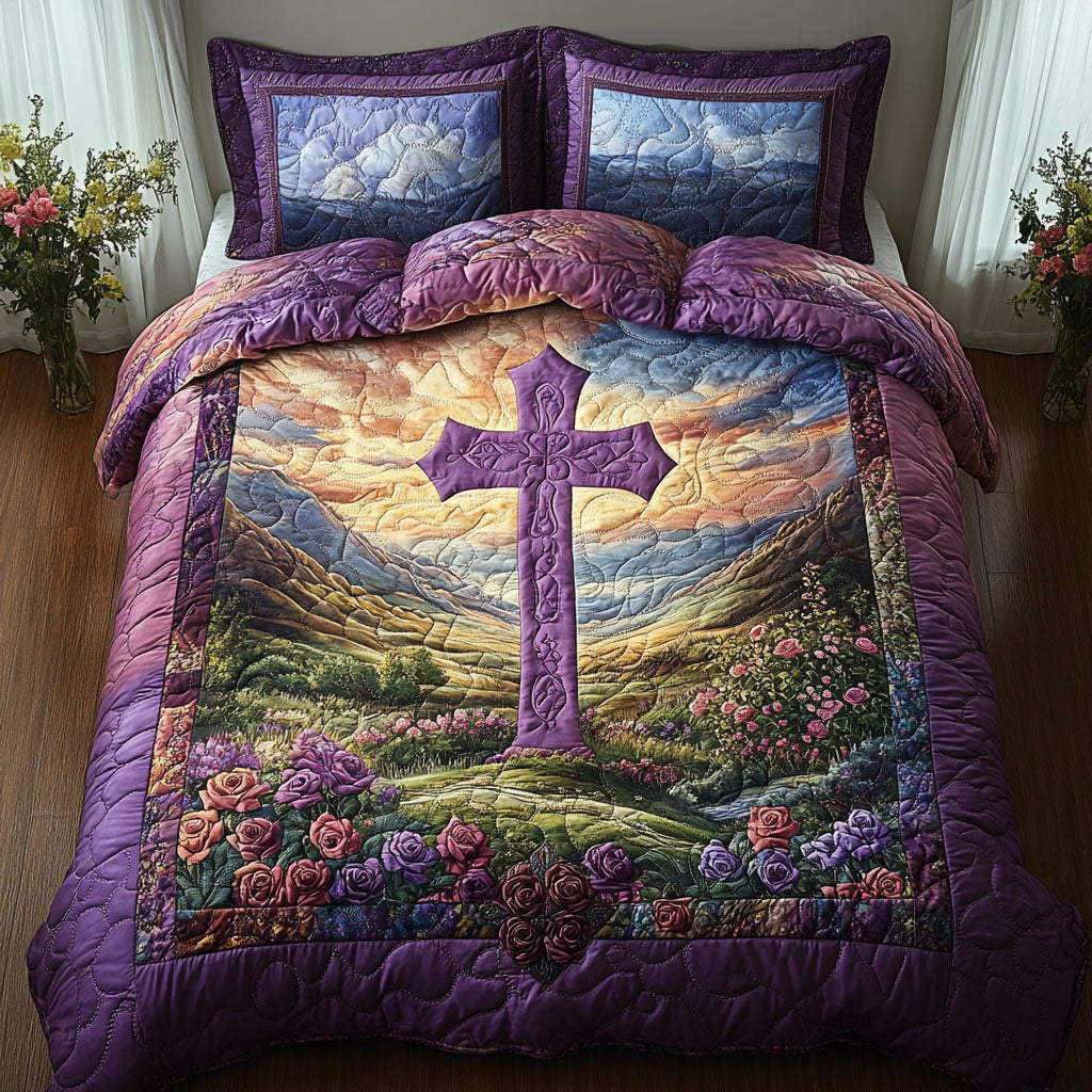 Cross of Heavenly Grace Quilted Bedding Set Duvet Cover Bed Sheet Set Gifts For Women Of Faith Cross of Heavenly Grace Quilted Bedding Set Duvet Cover Bed Sheet Set Gifts For Women Of Faith