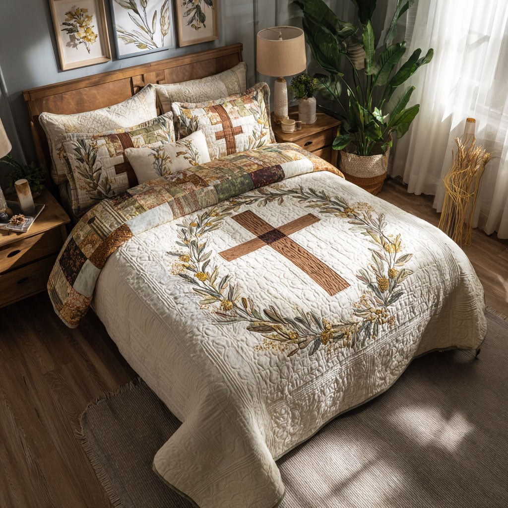 Cross of Salvation and Grace Quilted Bedding Set Duvet Cover Bed Sheet Set Faith Gifts For Friends Cross of Salvation and Grace Quilted Bedding Set Duvet Cover Bed Sheet Set Faith Gifts For Friends