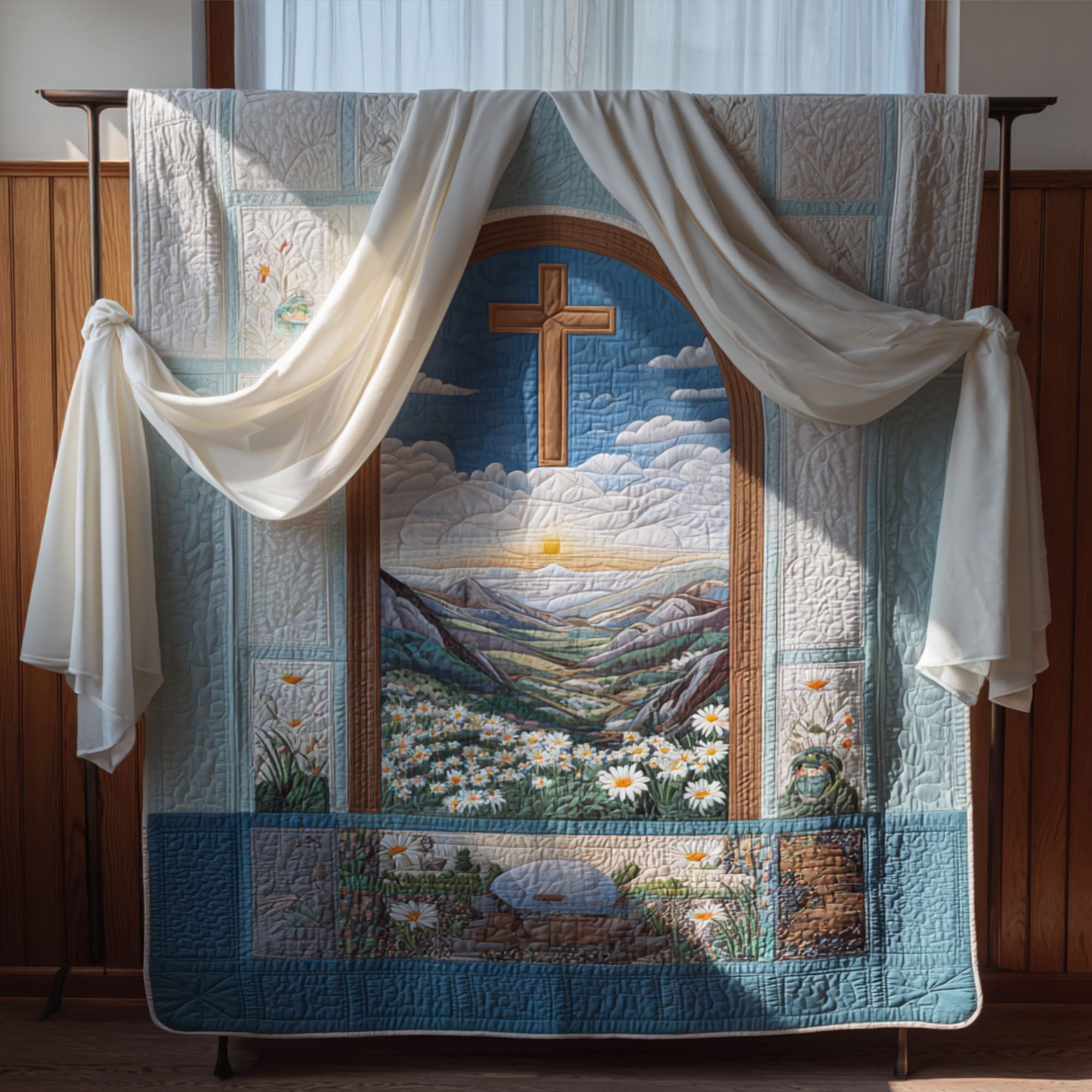 Cross of Trinity Quilted Blanket Nice Throw Blanket Faith Based Graduation Gifts Cross of Trinity Quilted Blanket Nice Throw Blanket Faith Based Graduation Gifts