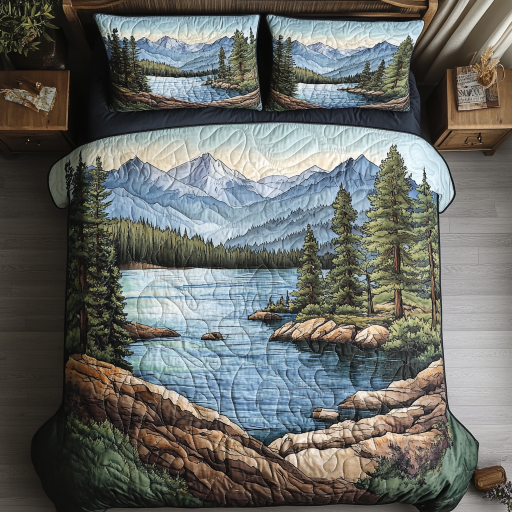 Crystal Waters Quilted Bedding Set Duvet Cover Bedspread Great Gift Ideas For Grandma