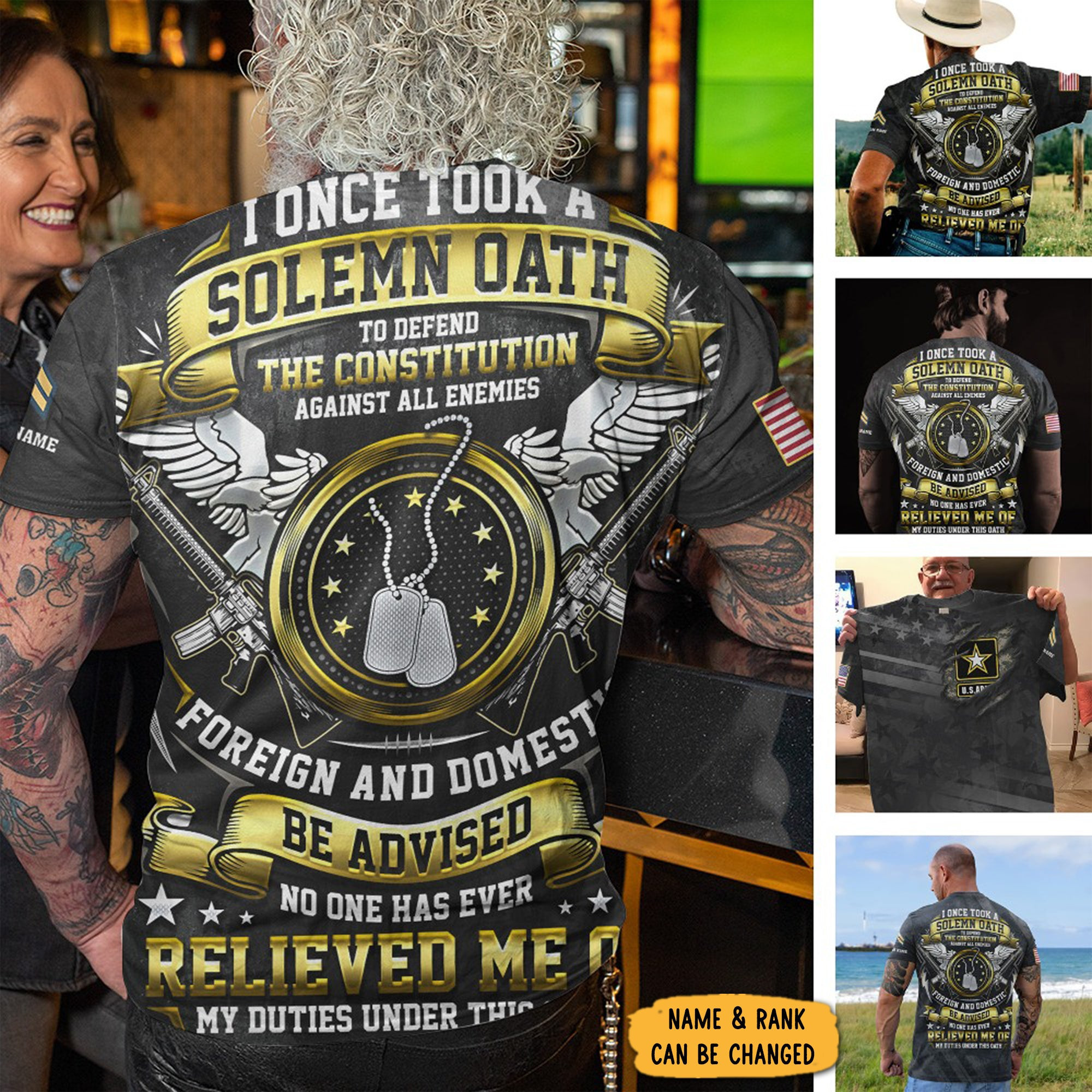 Custom Army Veteran Shirt I Once Took A Solemn Oath To Defend The Constitution Custom Army Veteran Shirt I Once Took A Solemn Oath To Defend The Constitution