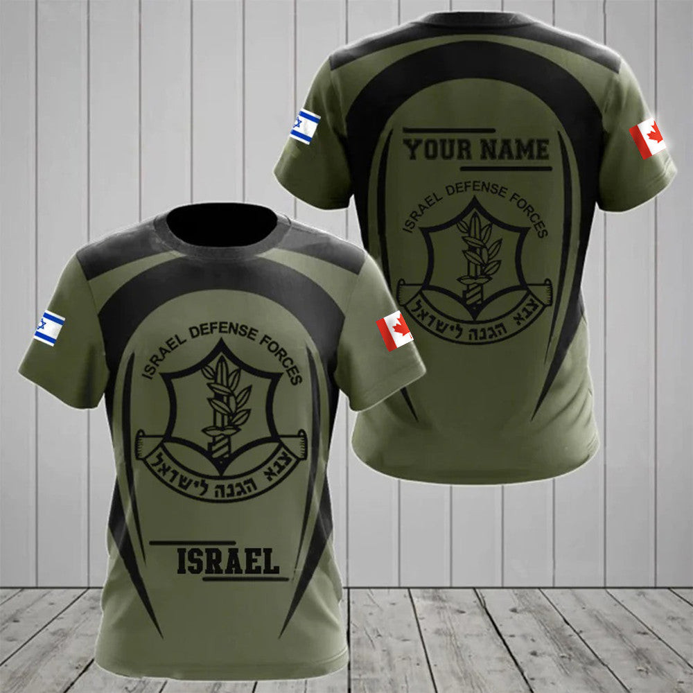 Custom Canada Stand With Israel T-Shirt Israel Defense Forces Shirt Gifts For Canadian Custom Canada Stand With Israel T-Shirt Israel Defense Forces Shirt Gifts For Canadian