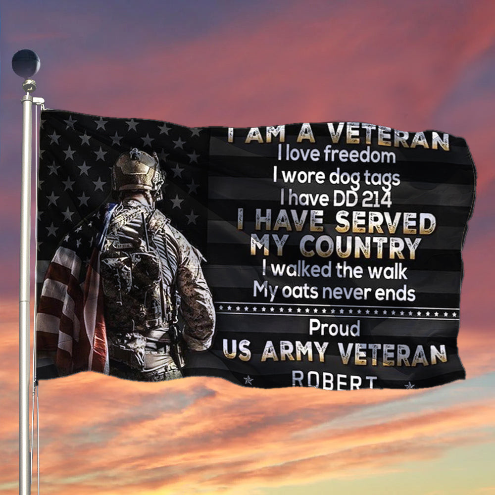 Custom DD 214 Army Veteran Flag I Have Served My Country Gifts For Veteran Dad Custom DD 214 Army Veteran Flag I Have Served My Country Gifts For Veteran Dad