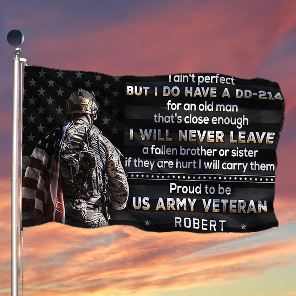 Custom DD 214 U.S Army Veteran Flag Patriotic Honor United States Army Veteran Banner Custom DD 214 U.S Army Veteran Flag Patriotic Honor United States Army Veteran Banner