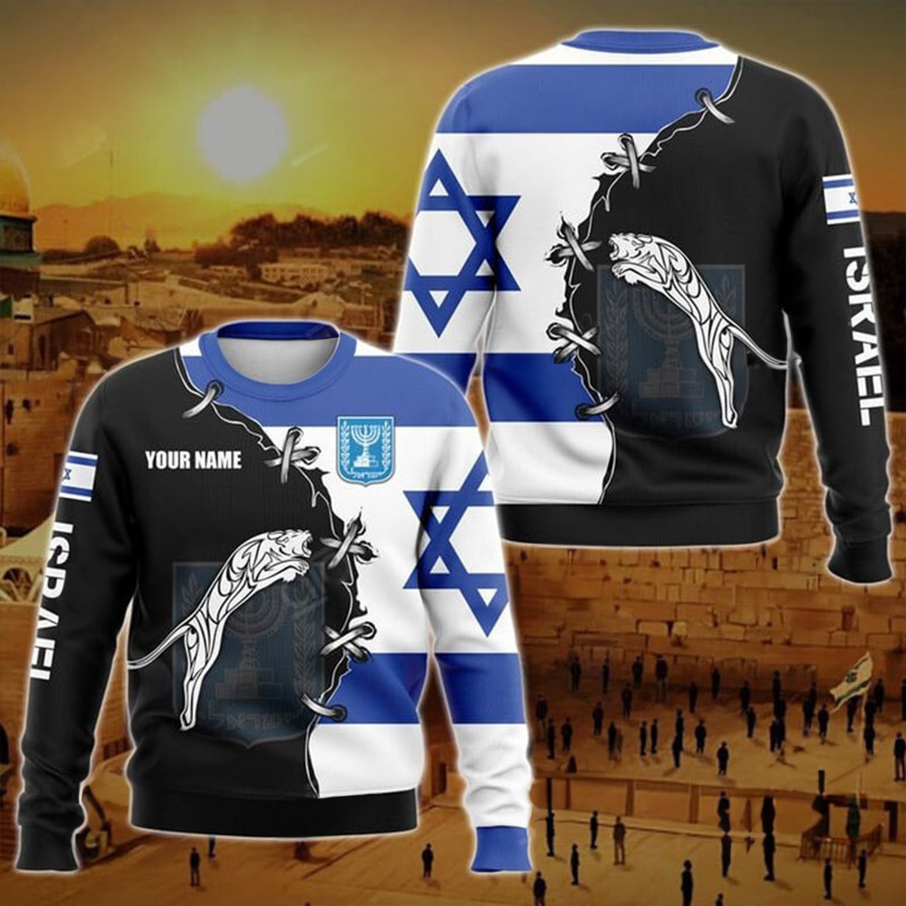 Custom I Stand With Israel Sweatshirt Lion Israel Coat Of Arms Sweatshirt Israeli Flag Merch Custom I Stand With Israel Sweatshirt Lion Israel Coat Of Arms Sweatshirt Israeli Flag Merch
