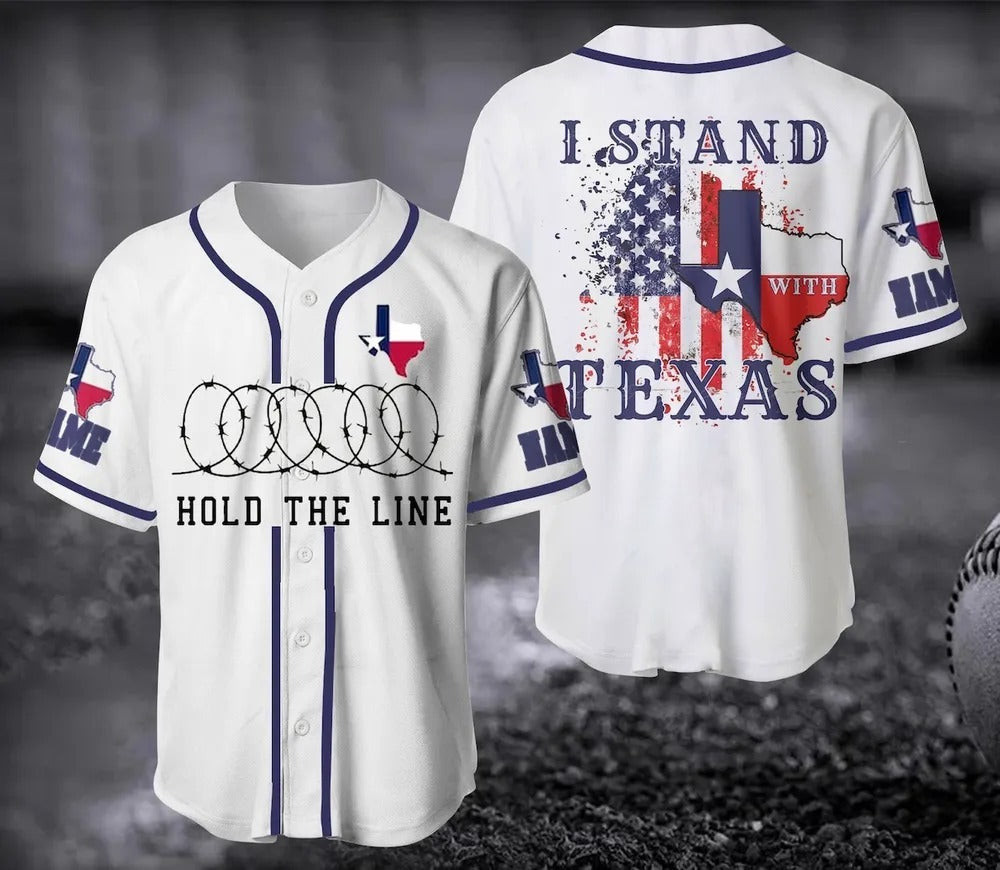 Custom I Stand With Texas Jersey Hold The Line Come And Take It Razor Wire Clothing Custom I Stand With Texas Jersey Hold The Line Come And Take It Razor Wire Clothing