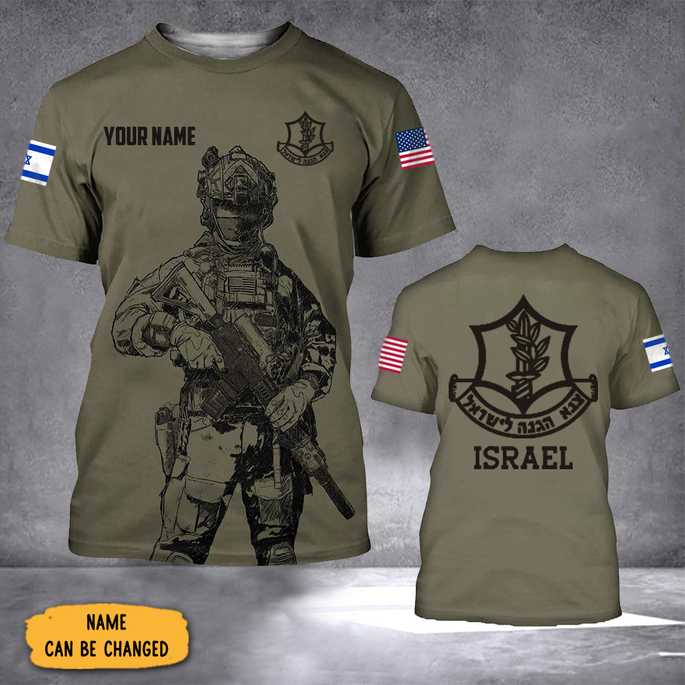 Custom IDF Shirt Israeli Army T-Shirt USA Stand With Israel Merch Israel Clothing Custom IDF Shirt Israeli Army T-Shirt USA Stand With Israel Merch Israel Clothing